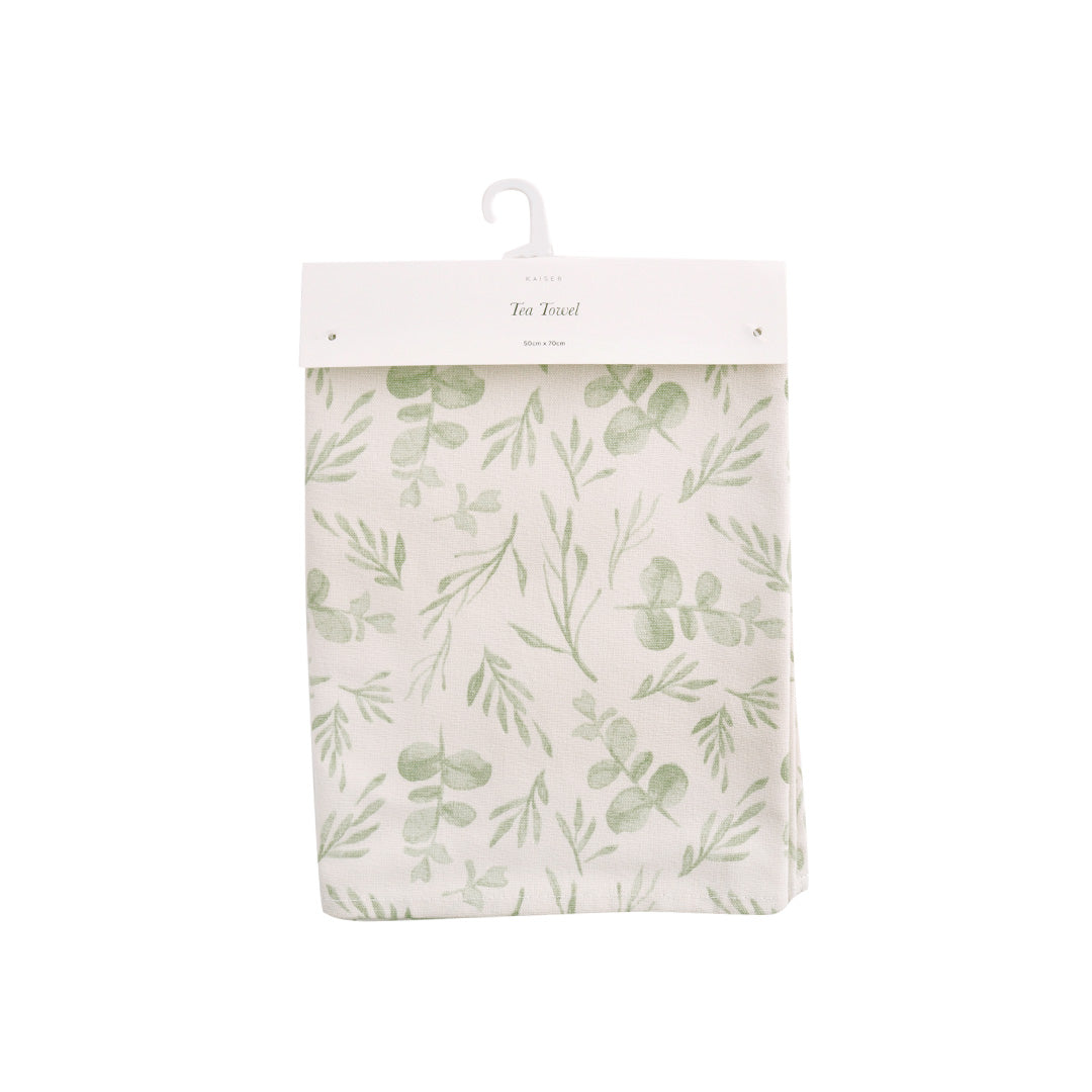 Tea Towel - Watercolour Leaves